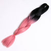 Qp hairOmbre Synthetic Braiding Hair Extensions For Box Twist Braids Women Girl 24'' 100g Jumbo Braids Ombre Tone Color Pink Black Blue