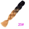 Qp hairOmbre Synthetic Braiding Hair Extensions For Box Twist Braids Women Girl 24'' 100g Jumbo Braids Ombre Tone Color Pink Black Blue