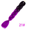 Qp hairOmbre Synthetic Braiding Hair Extensions For Box Twist Braids Women Girl 24'' 100g Jumbo Braids Ombre Tone Color Pink Black Blue