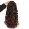 Qp hairOmbre Synthetic Drawstring Puff Ponytail Afro Wavy 16 Inch Clip In Ponytail Hair Extension Black Grey