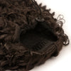 Qp hairOmbre Synthetic Drawstring Puff Ponytail Afro Wavy 16 Inch Clip In Ponytail Hair Extension Black Grey