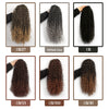 Qp hairOmbre Synthetic Drawstring Puff Ponytail Afro Wavy 16 Inch Clip In Ponytail Hair Extension Black Grey