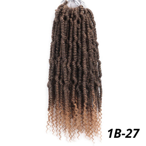 Passion Spring Twists Synthetic Crochet Hair Extensions Ombre Crochet Braids Fluffy Bomb Twist Braiding Hair Bulk