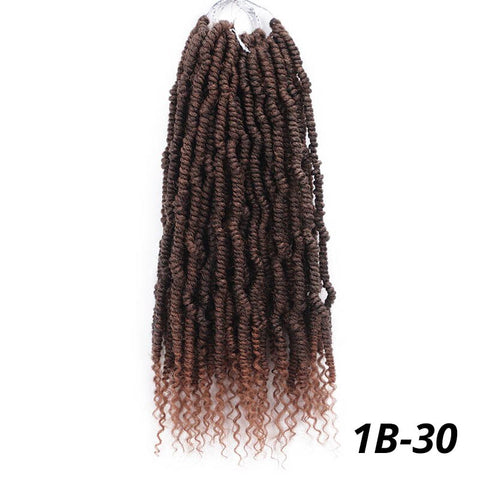 Passion Spring Twists Synthetic Crochet Hair Extensions Ombre Crochet Braids Fluffy Bomb Twist Braiding Hair Bulk