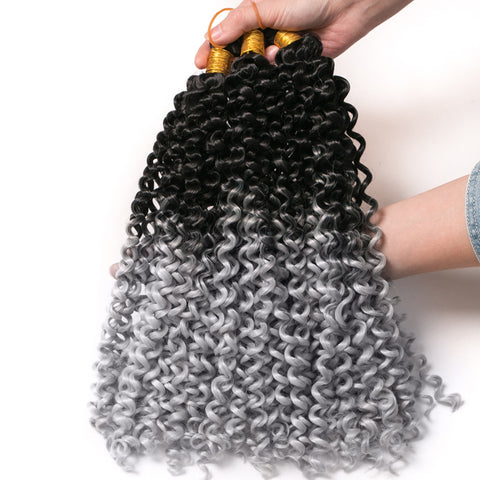 Qp hairPassion Twist Braids Synthetic Crochet hair 14 inch 100g/pcs Braiding Hair extensions Crochet braids Twist black Light Grey