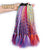 Qp hairPonytail Chignon Synthetic Hair Extension With Rubber Ring Ombre Braid Hairpiece Hair 12 inch Rainbow Color Girls Party Hair Tie