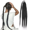 Qp hairPonytail Extensions Synthetic Boxing Braids Wrap Around Chignon Tail With Rubber Band Hair Ring 26 Inch Brown Ombre Braid DIY