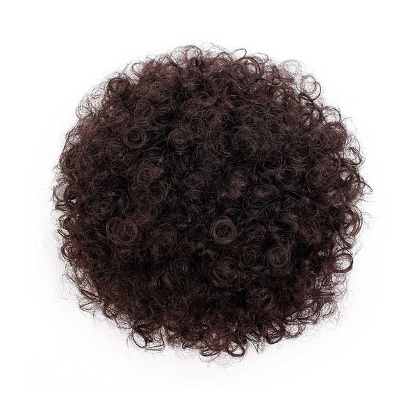 Ponytail Puff Afro Hair Bun Chignon Curly Drawstring Short Pony Tail Clip in on Synthetic Fake Hair Extensions Doris beauty