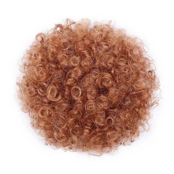 Ponytail Puff Afro Hair Bun Chignon Curly Drawstring Short Pony Tail Clip in on Synthetic Fake Hair Extensions Doris beauty