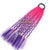 Qp hairPonytail Synthetic Hair Extension Chignon Hair Accessories With Rubber Ombre Braid Hairpiece Rainbow Color Girls Party Cosplay