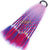 Qp hairPonytail Synthetic Hair Extension Chignon Hair Accessories With Rubber Ombre Braid Hairpiece Rainbow Color Girls Party Cosplay