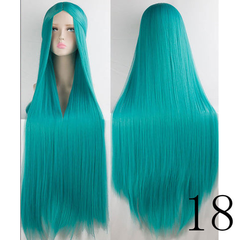 Qp hairQp Hair Women's Long  Silky Straight Synthetic Hair Wig Cosplay High Temperature Fiber wigs