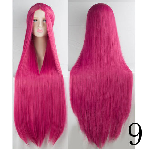Qp hairQp Hair Women's Long  Silky Straight Synthetic Hair Wig Cosplay High Temperature Fiber wigs