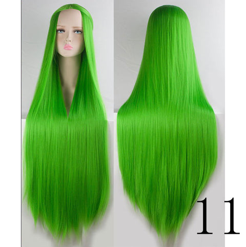 Qp hairQp Hair Women's Long  Silky Straight Synthetic Hair Wig Cosplay High Temperature Fiber wigs
