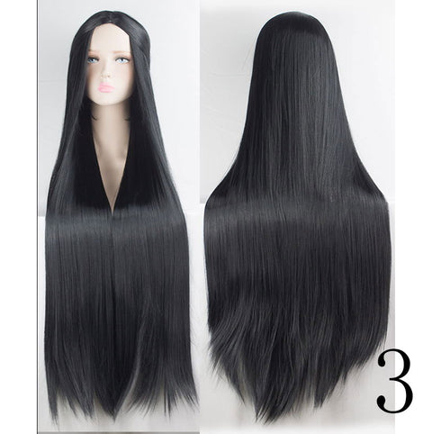 Qp hairQp Hair Women's Long  Silky Straight Synthetic Hair Wig Cosplay High Temperature Fiber wigs