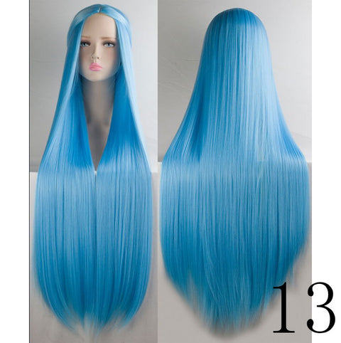 Qp hairQp Hair Women's Long  Silky Straight Synthetic Hair Wig Cosplay High Temperature Fiber wigs
