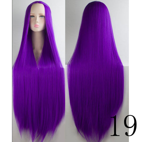 Qp hairQp Hair Women's Long  Silky Straight Synthetic Hair Wig Cosplay High Temperature Fiber wigs