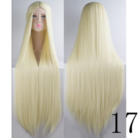 Qp hairQp Hair Women's Long  Silky Straight Synthetic Hair Wig Cosplay High Temperature Fiber wigs