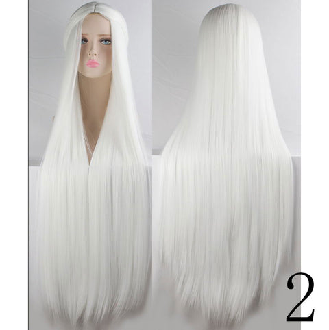 Qp hairQp Hair Women's Long  Silky Straight Synthetic Hair Wig Cosplay High Temperature Fiber wigs