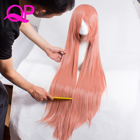 Qp hairQp Hair Women's Long  Silky Straight Synthetic Hair Wig Cosplay High Temperature Fiber wigs