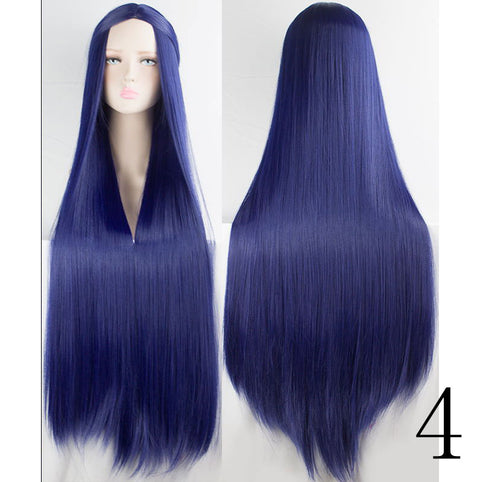 Qp hairQp Hair Women's Long  Silky Straight Synthetic Hair Wig Cosplay High Temperature Fiber wigs