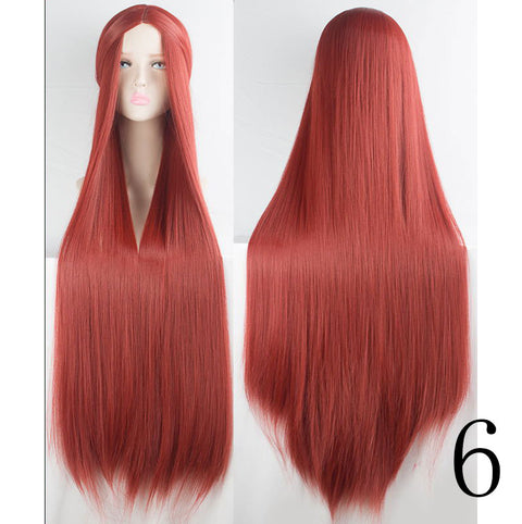 Qp hairQp Hair Women's Long  Silky Straight Synthetic Hair Wig Cosplay High Temperature Fiber wigs
