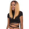 Short Bob Lace Front Synthetic Hair Wigs Ombre Black Blonde Red Color Qp Yaki Straight Middle Part Blunt Lace Wig For Women