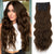 Qp hairSynthetic 4pcs Clip In Hair Extensions Long Wavy Extension Black and Mixed Color Hairpieces For Women Dairy Heat Resistence