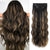 Qp hairSynthetic 4pcs Clip In Hair Extensions Long Wavy Extension Black and Mixed Color Hairpieces For Women Dairy Heat Resistence