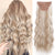 Qp hairSynthetic 4pcs Clip In Hair Extensions Long Wavy Extension Black and Mixed Color Hairpieces For Women Dairy Heat Resistence