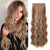Qp hairSynthetic 4pcs Clip In Hair Extensions Long Wavy Extension Black and Mixed Color Hairpieces For Women Dairy Heat Resistence