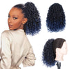 Qp hairSynthetic Afro Kinky Curly Hair Drawstring Puff Ponytail Extension Synthetic Clip in Pony Tail African American Hair Extension