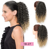 Qp hairSynthetic Afro Kinky Curly Hair Drawstring Puff Ponytail Extension Synthetic Clip in Pony Tail African American Hair Extension