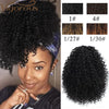 Qp hairSynthetic Afro Kinky Curly Hair Extension Drawstring Puff Ponytail Synthetic Clip in Pony Tail African American Hair Extension