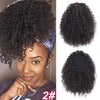 Qp hairSynthetic Afro Kinky Curly Hair Extension Drawstring Puff Ponytail Synthetic Clip in Pony Tail African American Hair Extension