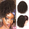 Qp hairSynthetic Afro Kinky Curly Hair Extension Drawstring Puff Ponytail Synthetic Clip in Pony Tail African American Hair Extension