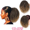 Qp hairSynthetic Afro Kinky Curly Hair Extension Drawstring Puff Ponytail Synthetic Clip in Pony Tail African American Hair Extension