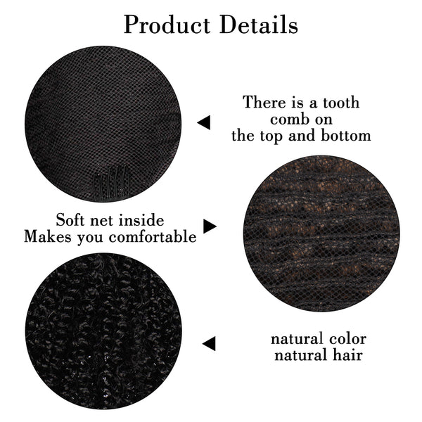 Qp hairSynthetic Afro Kinky Curly Hair Extension Drawstring Puff Ponytail Synthetic Clip in Pony Tail African American Hair Extension