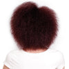 Synthetic Afro Wig for Women African Dark Brown Black Red Color Yaki Straight Short Wig Cosplay Hair