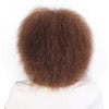 Synthetic Afro Wig for Women African Dark Brown Black Red Color Yaki Straight Short Wig Cosplay Hair
