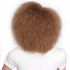 Synthetic Afro Wig for Women African Dark Brown Black Red Color Yaki Straight Short Wig Cosplay Hair