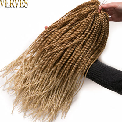 Qp hairSynthetic Blonde Ombre Crochet Braids 30 strands/pack 18'' small Senegalese Twist Hair Braiding Hair Extensions