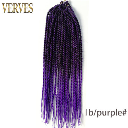 Qp hairSynthetic Blonde Ombre Crochet Braids 30 strands/pack 18'' small Senegalese Twist Hair Braiding Hair Extensions