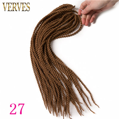 Qp hairSynthetic Blonde Ombre Crochet Braids 30 strands/pack 18'' small Senegalese Twist Hair Braiding Hair Extensions