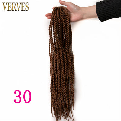 Qp hairSynthetic Blonde Ombre Crochet Braids 30 strands/pack 18'' small Senegalese Twist Hair Braiding Hair Extensions