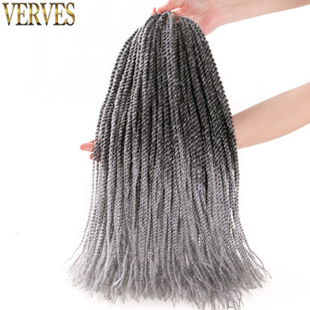 Qp hairSynthetic Blonde Ombre Crochet Braids 30 strands/pack 18'' small Senegalese Twist Hair Braiding Hair Extensions