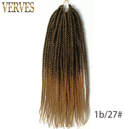 Qp hairSynthetic Blonde Ombre Crochet Braids 30 strands/pack 18'' small Senegalese Twist Hair Braiding Hair Extensions