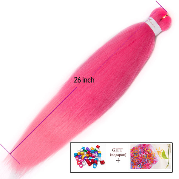 Qp hairSynthetic Braiding Hair 26 inch Jumbo Braids 100g/piece Ombre Heat Resistant Fiber Hair Extensions braids Pink Blonde