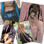 Qp hairSynthetic Chignon Tail With Rubber Band Ring Braid Hair Ponytail Extensions 22'' Mix Color Blue Grey Pink Rainbow