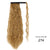 Qp hairSynthetic Corn Wavy Long Ponytail Synthetic Hairpiece Wrap on Clip Hair Extensions Ombre Brown Pony Tail Blonde Fack Hair